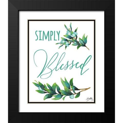 Simply Blessed Black Modern Wood Framed Art Print with Double Matting by Medley, Elizabeth