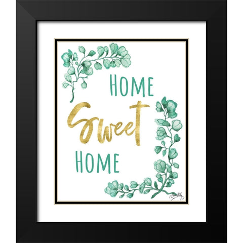Home Sweet Home Black Modern Wood Framed Art Print with Double Matting by Medley, Elizabeth