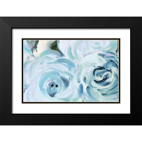 Blue Summer Garden Black Modern Wood Framed Art Print with Double Matting by Loreth, Lanie