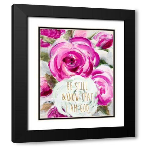 Be Still Summer Garden Black Modern Wood Framed Art Print with Double Matting by Loreth, Lanie