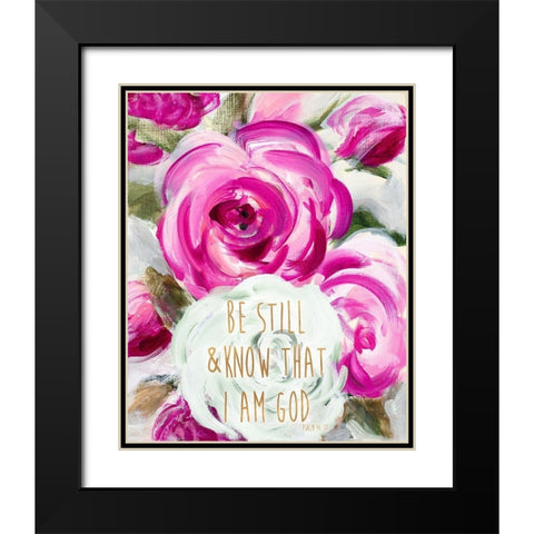 Be Still Summer Garden Black Modern Wood Framed Art Print with Double Matting by Loreth, Lanie