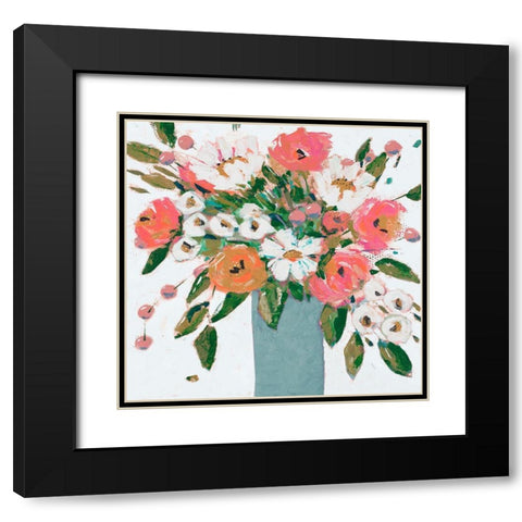 A Burst Of Pink Joy Black Modern Wood Framed Art Print with Double Matting by Krinlox