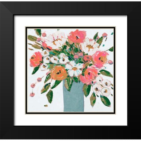 A Burst Of Pink Joy Black Modern Wood Framed Art Print with Double Matting by Krinlox