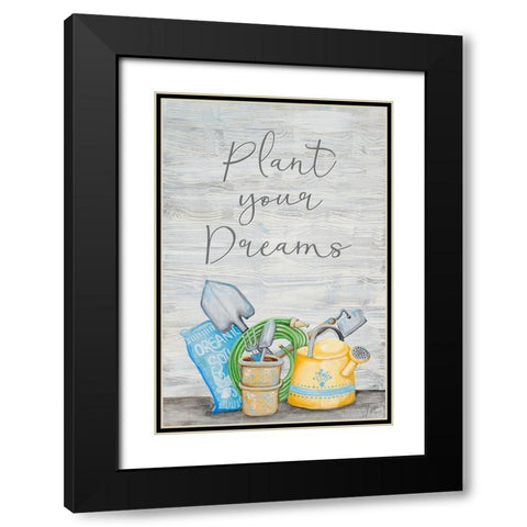 Garden Tools Black Modern Wood Framed Art Print with Double Matting by Ritter, Gina