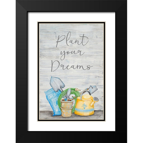 Garden Tools Black Modern Wood Framed Art Print with Double Matting by Ritter, Gina