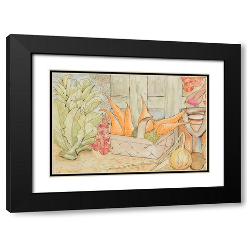 Garden Vegetables Black Modern Wood Framed Art Print with Double Matting by Ritter, Gina