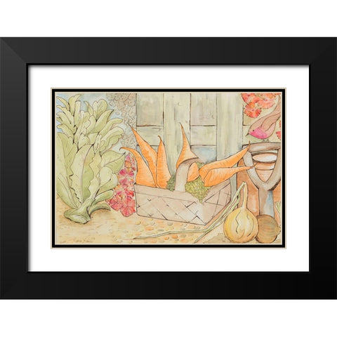 Garden Vegetables Black Modern Wood Framed Art Print with Double Matting by Ritter, Gina