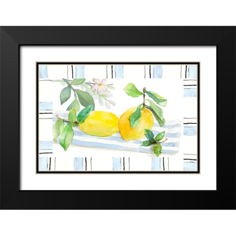 Spring Citron Black Modern Wood Framed Art Print with Double Matting by Loreth, Lanie