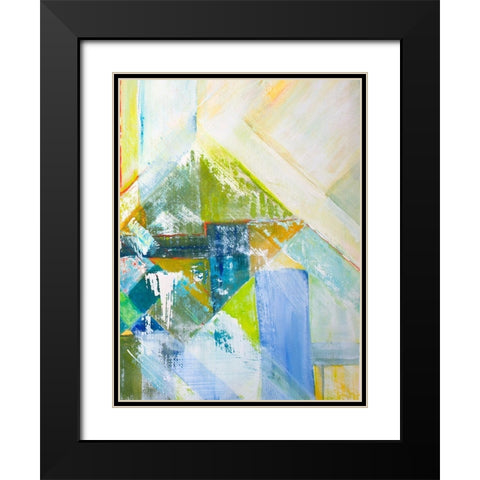 Summerview Abstract II Black Modern Wood Framed Art Print with Double Matting by Diannart