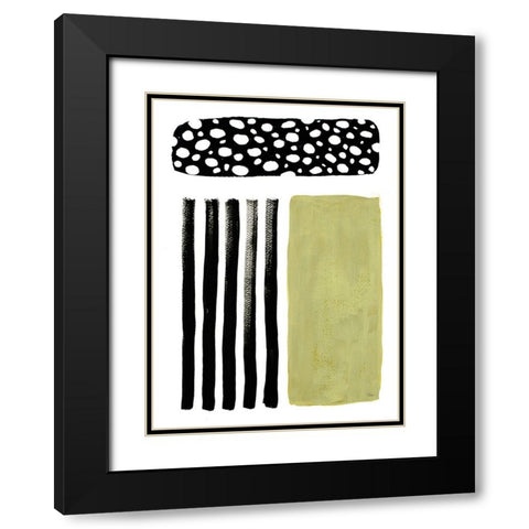 Green Jungle Time Black Modern Wood Framed Art Print with Double Matting by Pinto, Patricia