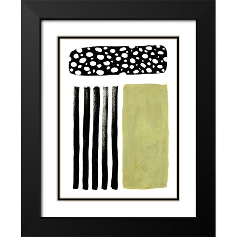 Green Jungle Time Black Modern Wood Framed Art Print with Double Matting by Pinto, Patricia