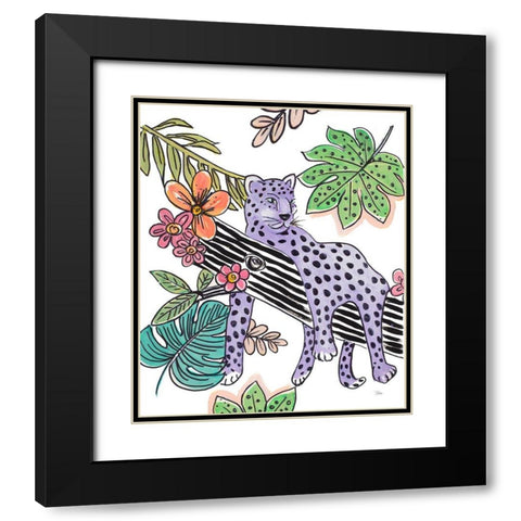 Jungle Aesthetic Black Modern Wood Framed Art Print with Double Matting by Pinto, Patricia