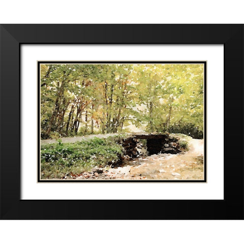 Dappled Stream Black Modern Wood Framed Art Print with Double Matting by Mansfield, Kathy