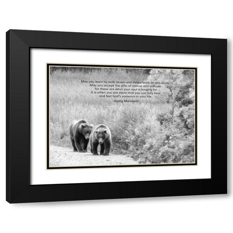 Learn To Walk Slowly Black Modern Wood Framed Art Print with Double Matting by Mansfield, Kathy