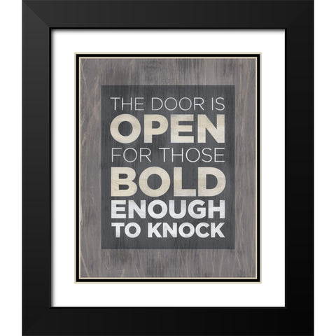 The Door Is Open Black Modern Wood Framed Art Print with Double Matting by Meneely, Dan