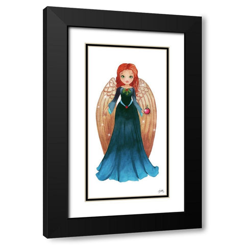 Christmas Angel III Black Modern Wood Framed Art Print with Double Matting by Medley, Elizabeth