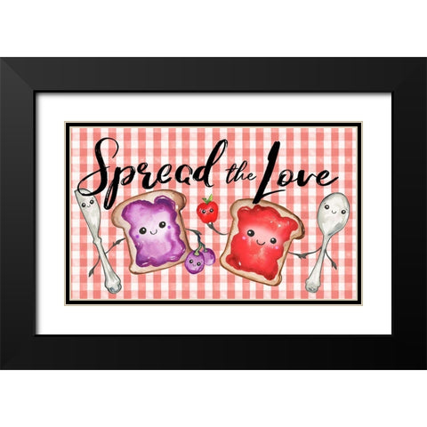 Spread The Love Black Modern Wood Framed Art Print with Double Matting by Medley, Elizabeth