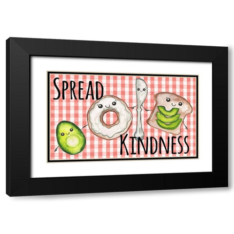 Spread Kindness Black Modern Wood Framed Art Print with Double Matting by Medley, Elizabeth