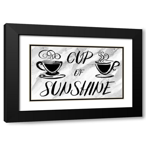 Cup Of Sunshine Black Modern Wood Framed Art Print with Double Matting by Medley, Elizabeth