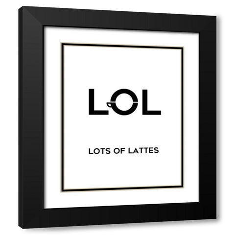 LOL Black Modern Wood Framed Art Print with Double Matting by Quach, Anna