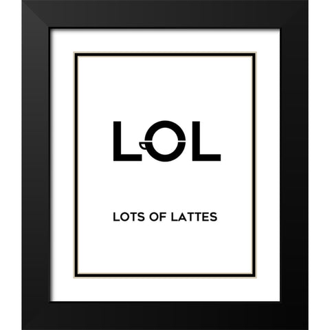 LOL Black Modern Wood Framed Art Print with Double Matting by Quach, Anna