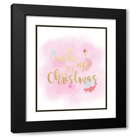 Wake Up Its Christmas Black Modern Wood Framed Art Print with Double Matting by Quach, Anna