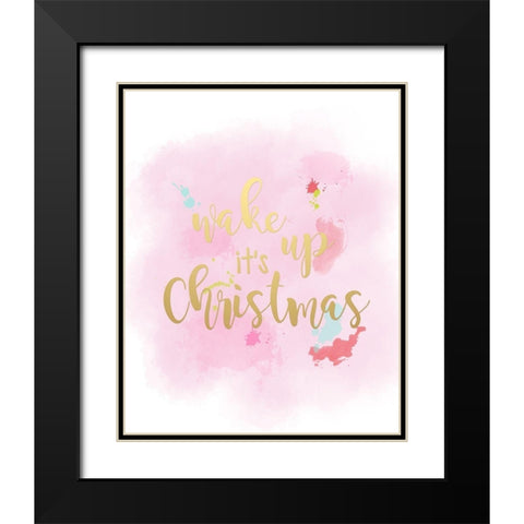 Wake Up Its Christmas Black Modern Wood Framed Art Print with Double Matting by Quach, Anna