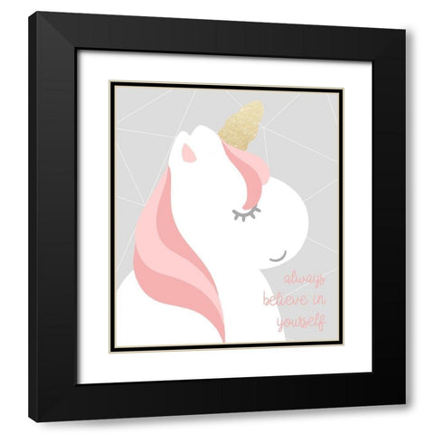 Always Believe In Yourself Black Modern Wood Framed Art Print with Double Matting by Quach, Anna