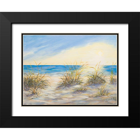 Coastal Sunrise Black Modern Wood Framed Art Print with Double Matting by DeRice, Julie