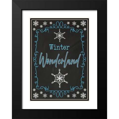 Winter Wonderland Black Modern Wood Framed Art Print with Double Matting by Metz, Andi