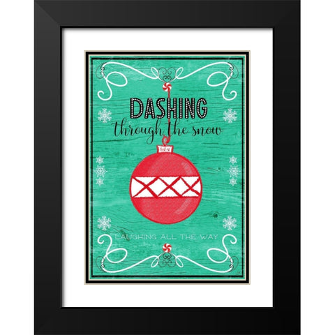 Dashing Through The Snow Black Modern Wood Framed Art Print with Double Matting by Metz, Andi