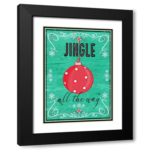 Jingle All The Way Black Modern Wood Framed Art Print with Double Matting by Metz, Andi