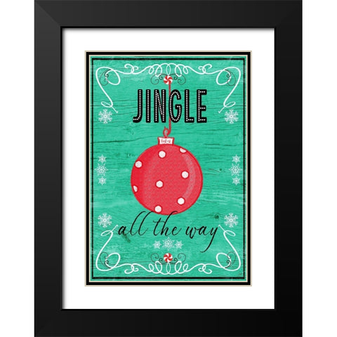Jingle All The Way Black Modern Wood Framed Art Print with Double Matting by Metz, Andi
