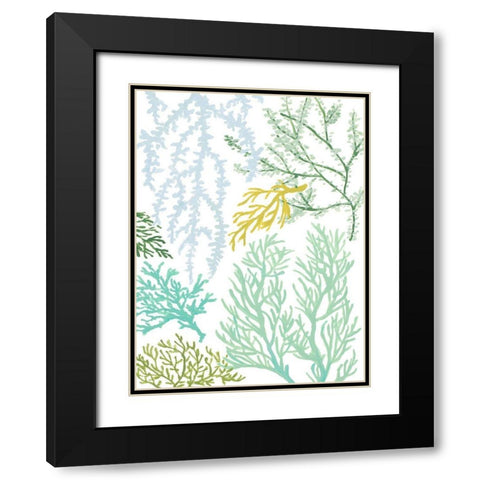 Budding Vertical Coral I Black Modern Wood Framed Art Print with Double Matting by Loreth, Lanie