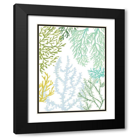 Budding Vertical Coral II Black Modern Wood Framed Art Print with Double Matting by Loreth, Lanie