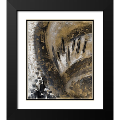 Convergence II Black Modern Wood Framed Art Print with Double Matting by Pattinian, M.