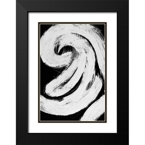 Loosely Intertwined II Black Modern Wood Framed Art Print with Double Matting by Pattinian, Merri