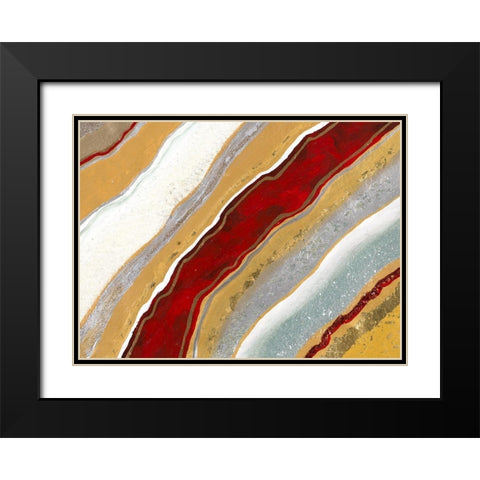 Red Earth I Black Modern Wood Framed Art Print with Double Matting by Hakimipour, Tiffany