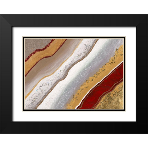 Red Earth II Black Modern Wood Framed Art Print with Double Matting by Hakimipour, Tiffany