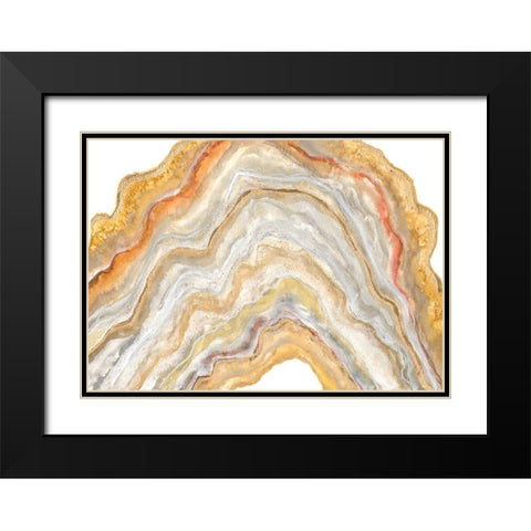 Agate Rainbow I Black Modern Wood Framed Art Print with Double Matting by Hakimipour, Tiffany