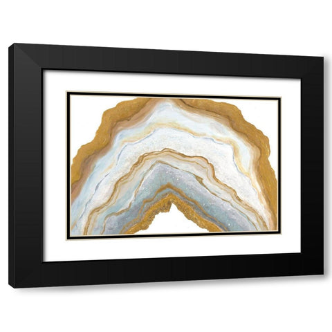 Agate Rainbow II Black Modern Wood Framed Art Print with Double Matting by Hakimipour, Tiffany