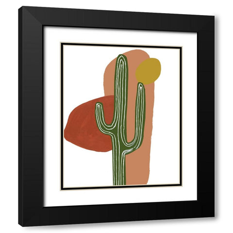 Terracotta Arizona I Black Modern Wood Framed Art Print with Double Matting by Pinto, Patricia