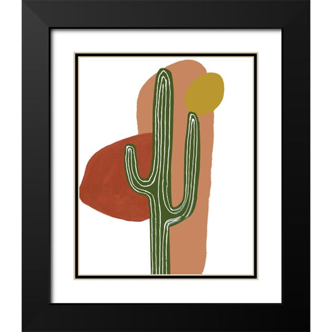 Terracotta Arizona I Black Modern Wood Framed Art Print with Double Matting by Pinto, Patricia
