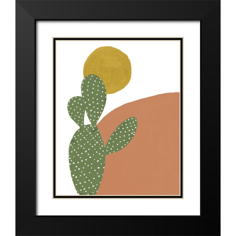 Terracotta Desert I Black Modern Wood Framed Art Print with Double Matting by Pinto, Patricia