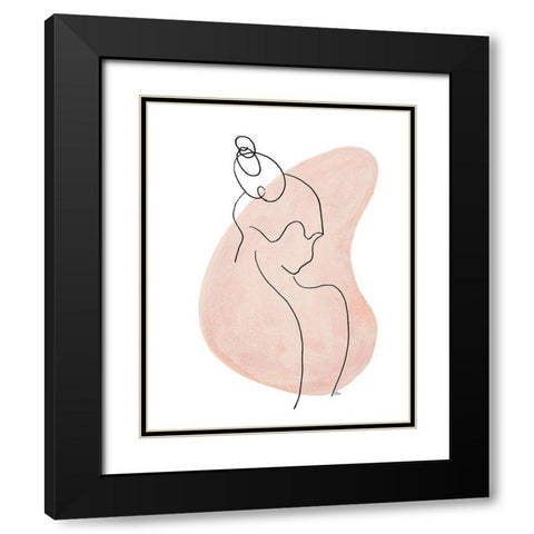 Back Silhouette I Black Modern Wood Framed Art Print with Double Matting by Pinto, Patricia