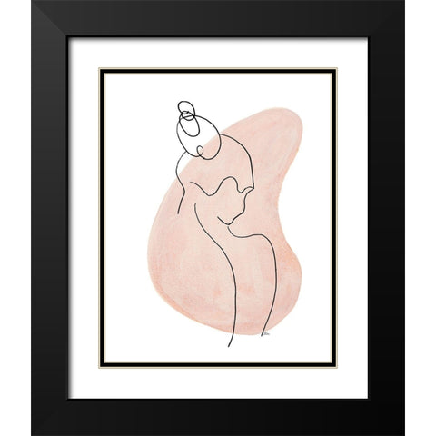 Back Silhouette I Black Modern Wood Framed Art Print with Double Matting by Pinto, Patricia