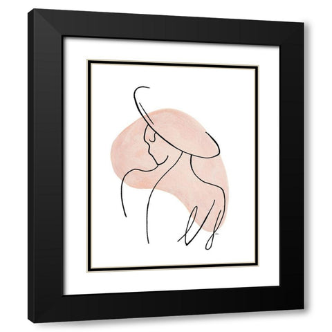 Back Silhouette II Black Modern Wood Framed Art Print with Double Matting by Pinto, Patricia