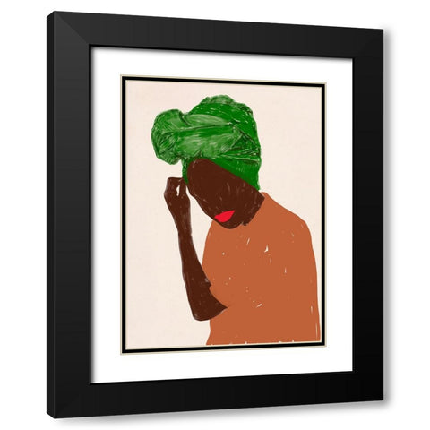 Ethnic Beauty I Black Modern Wood Framed Art Print with Double Matting by Navas, Emily