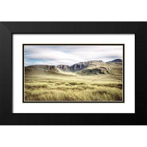 Irish Countryside Black Modern Wood Framed Art Print with Double Matting by Amos, Andy