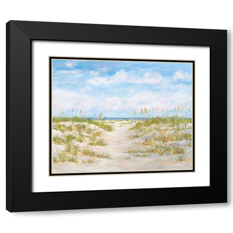 Summer Sand Dunes and Beachgrass Black Modern Wood Framed Art Print with Double Matting by DeRice, Julie